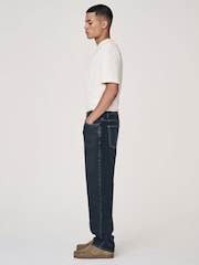 Washed Black Relaxed Fit Vintage Wash Denim Jeans - Image 4 of 12