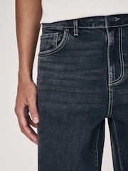 Washed Black Relaxed Fit Vintage Wash Denim Jeans - Image 5 of 12