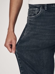 Washed Black Relaxed Fit Vintage Wash Denim Jeans - Image 6 of 12