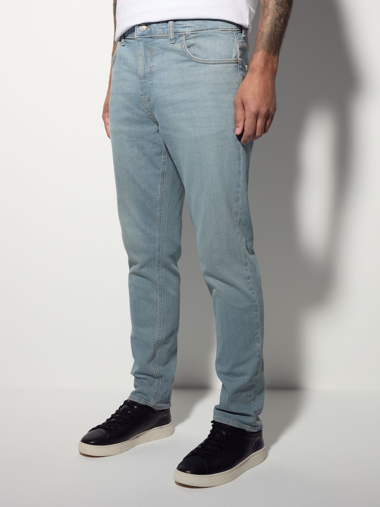 Голубой бледный - Зауженный крой - Vintage Wash Denim Jeans - Image 1 of 11