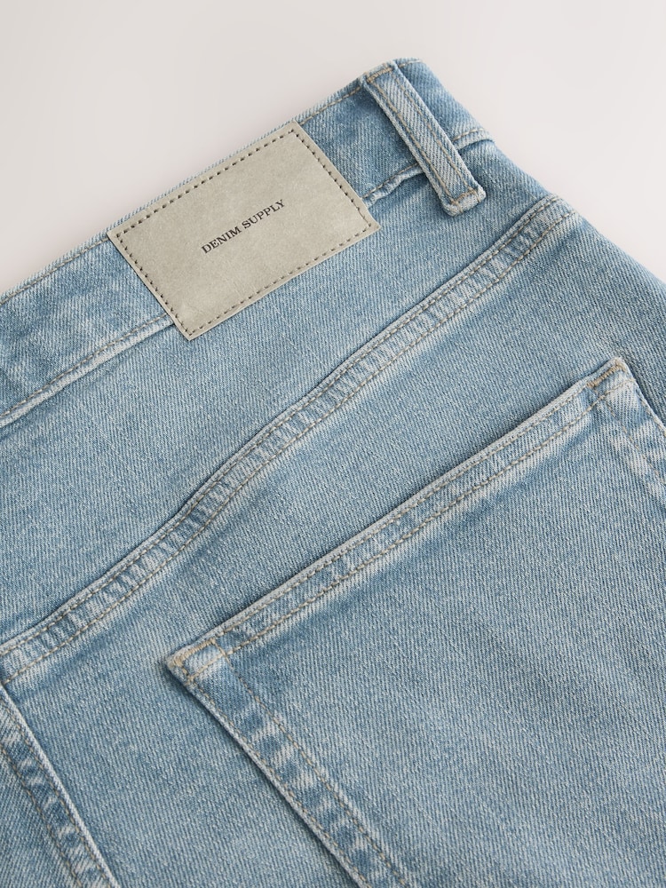 Blue Pale Slim Fit Vintage Wash Denim Jeans - Image 10 of 11