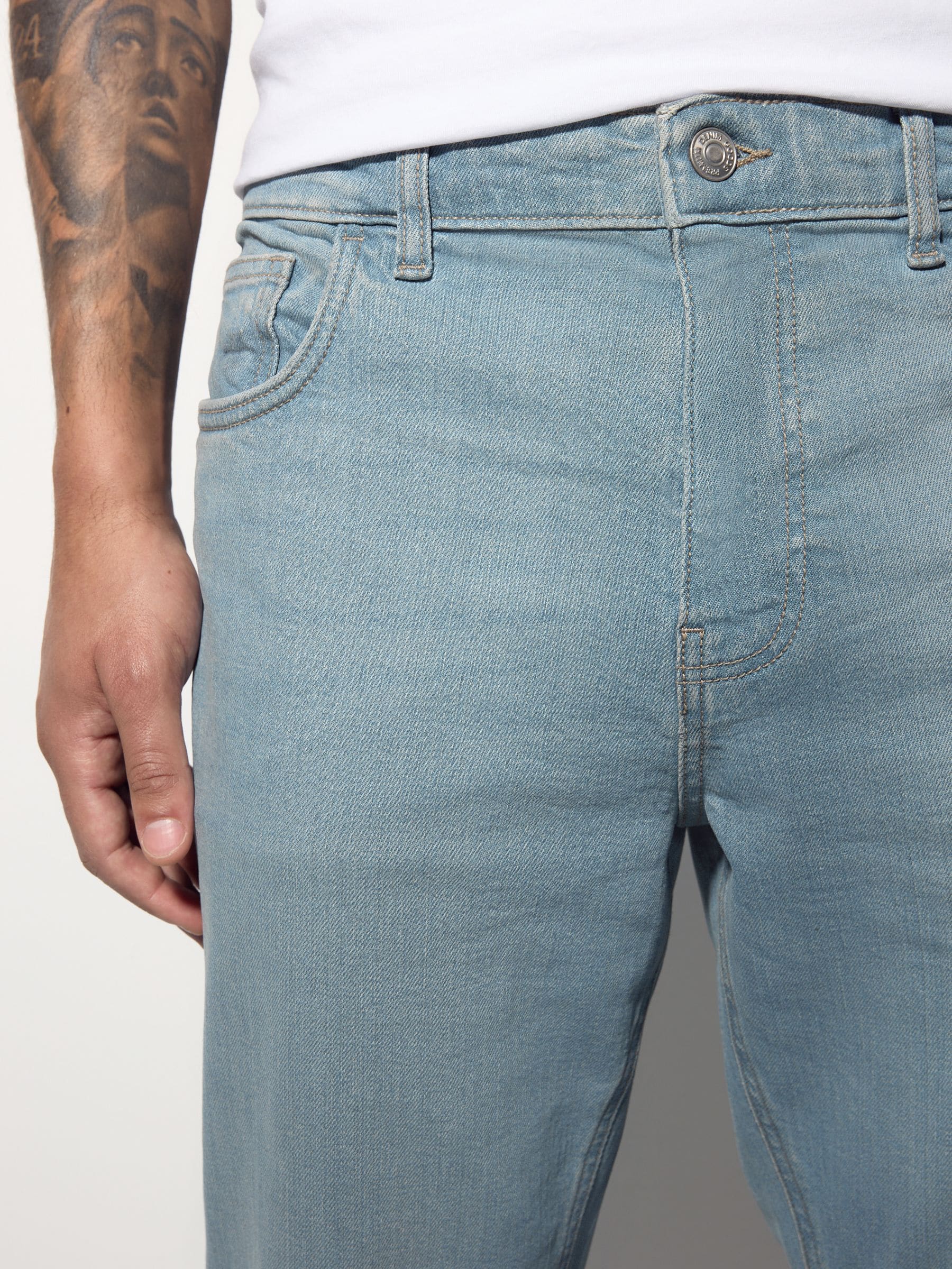 Buy Blue Pale Slim Fit Vintage Wash Denim Jeans from Next USA