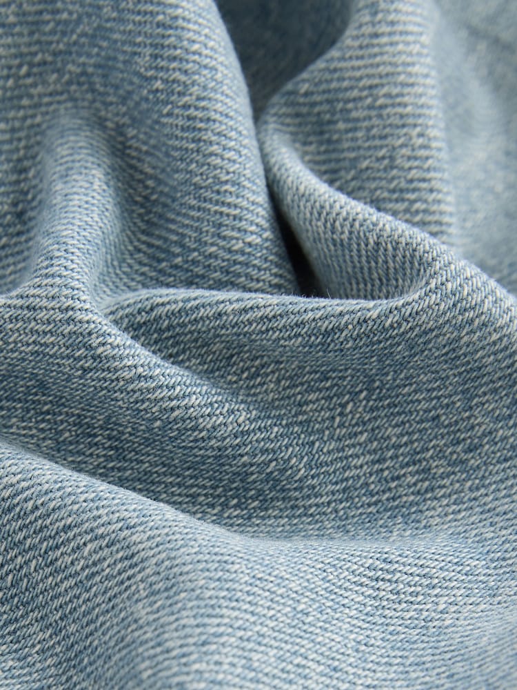Blue Pale Slim Fit Vintage Wash Denim Jeans - Image 8 of 11