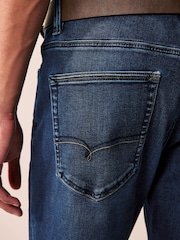 Blue Slim Fit Belted Motionflex Jeans - Image 6 of 11