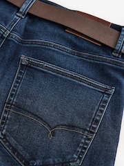 Blue Slim Fit Belted Motionflex Jeans - Image 9 of 11