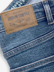 Blue Mid Regular Tapered Fit Vintage Wash Denim Jeans - Image 10 of 12