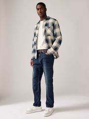 Blue Mid Indigo Slim Fit Belted Motionflex Jeans - Image 2 of 12