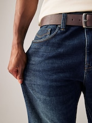 Blue Mid Indigo Slim Fit Belted Motionflex Jeans - Image 7 of 12