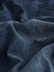 Modra srednje dolga indigo - Raven kroj - s pasom Motionflex kavbojke - Slika 9 iz 12