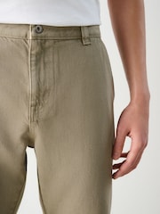 Mushroom Brown Regular Tapered Fit Soft Touch Chino Style Denim Jeans - Image 5 of 12