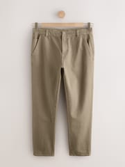 Mushroom Brown Regular Tapered Fit Soft Touch Chino Style Denim Jeans - Image 8 of 12