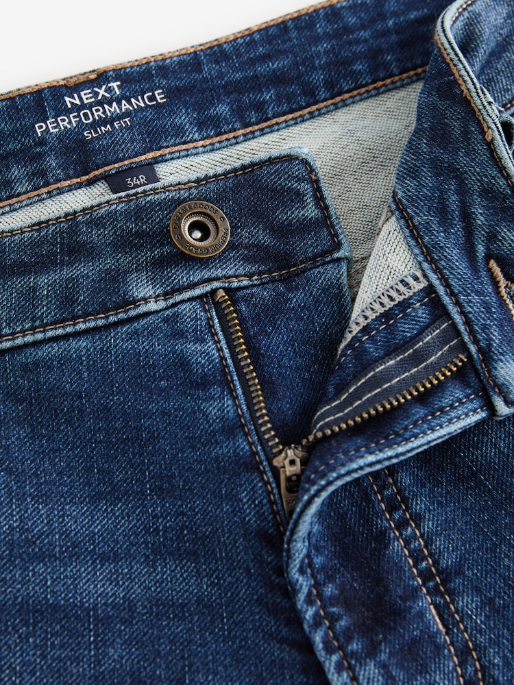 Mediumblauw - Slim Fit - Comfortabele stretchjeans - Image 8 of 11