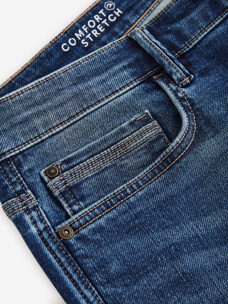 Mediumblauw - Slim Fit - Comfortabele stretchjeans - Image 9 of 11