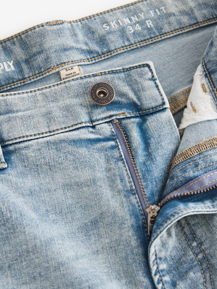Blue Vintage Single Skinny Fit Classic Stretch Jeans - Image 8 of 11