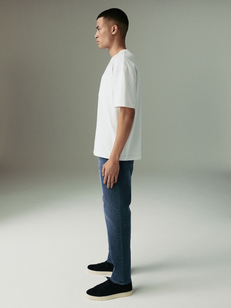 Blauw staal - Enkele - Rechte, klassieke jeans met stretch - Image 4 of 12