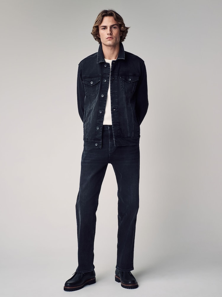 Noir délavé - Lit 1 place - Straight Fit Classic Jeans extensibles - Image 5 of 12