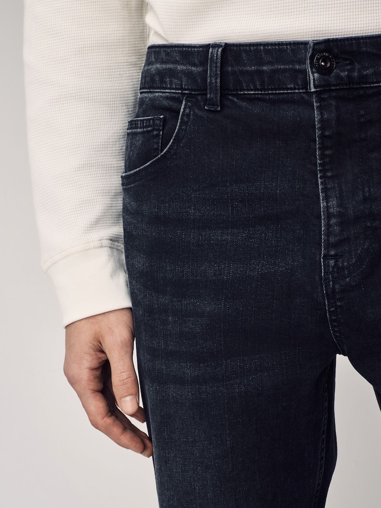 Noir délavé - Lit 1 place - Straight Fit Classic Jeans extensibles - Image 6 of 12