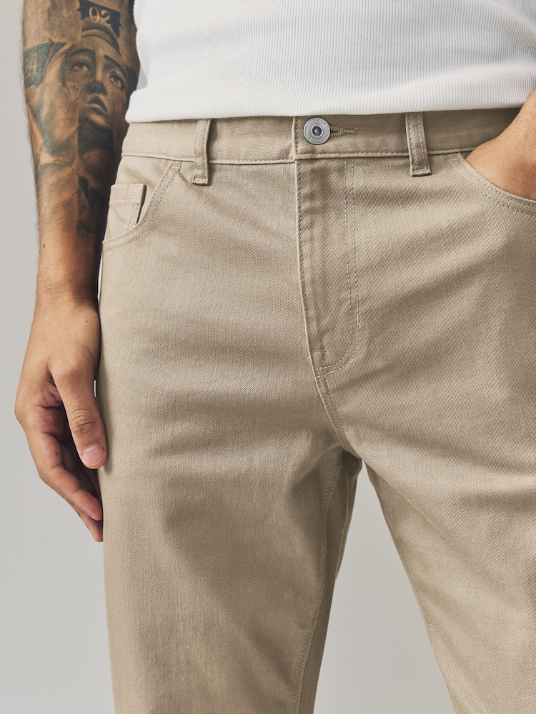 Tan Slim Fit Forever Colour Classic Stretch Jeans - Image 5 of 9