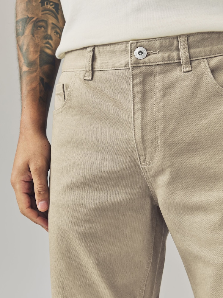 Tan Straight Fit Forever Colour Classic Stretch Jeans - Image 5 of 10