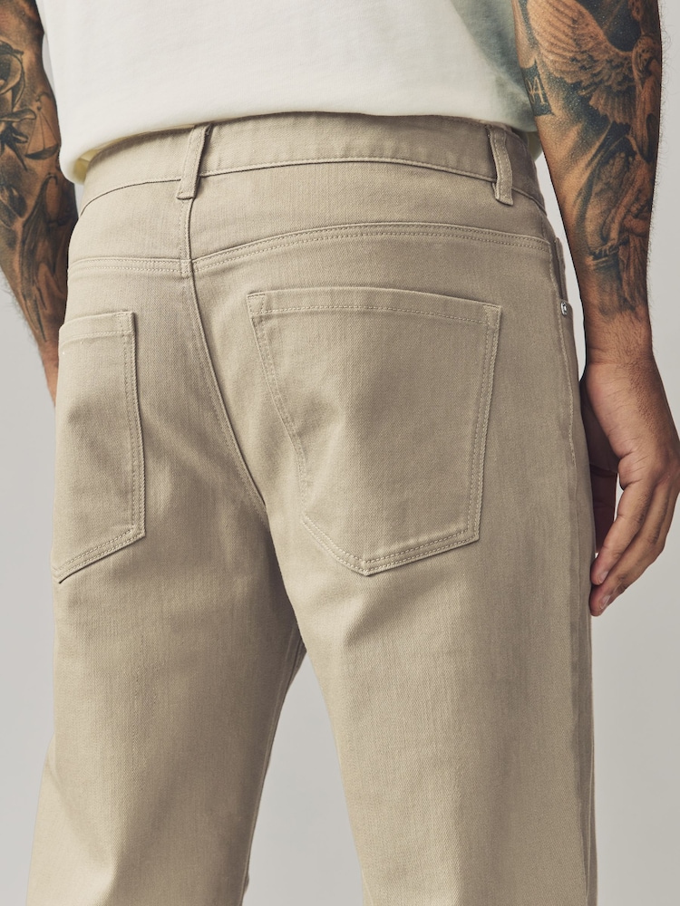 Tan Straight Fit Forever Colour Classic Stretch Jeans - Image 6 of 10