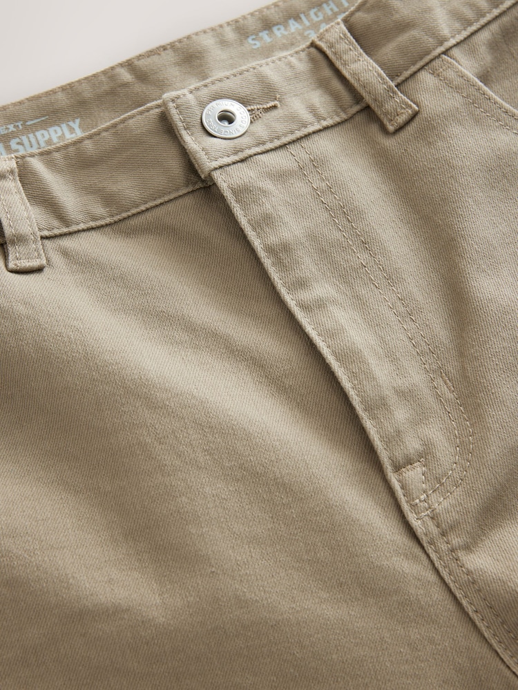 Tan Straight Fit Forever Colour Classic Stretch Jeans - Image 9 of 10