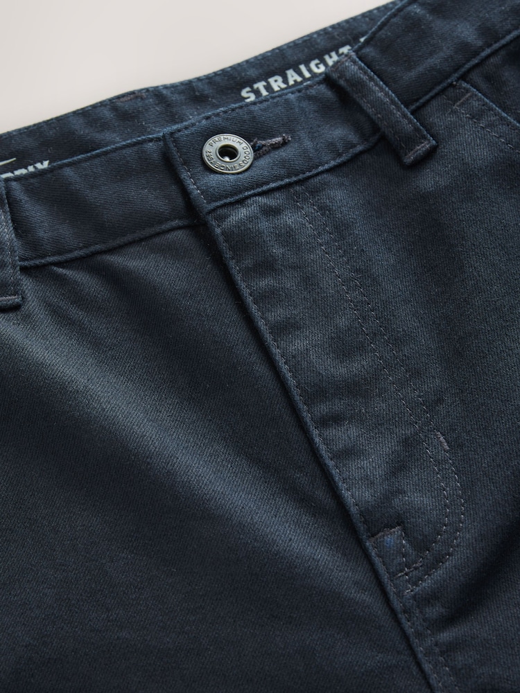 Navy Single Straight Fit Classic Stretch Jeans - Image 10 of 10 Navy Single Straight Fit Classic Stretch Jeans - Image 10 of 10
