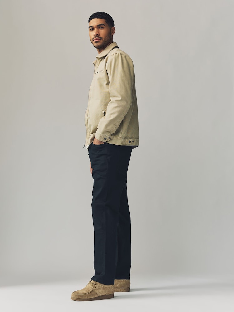 Navy Single Straight Fit Classic Stretch Jeans - Image 2 of 10 Navy Single Straight Fit Classic Stretch Jeans - Image 2 of 10