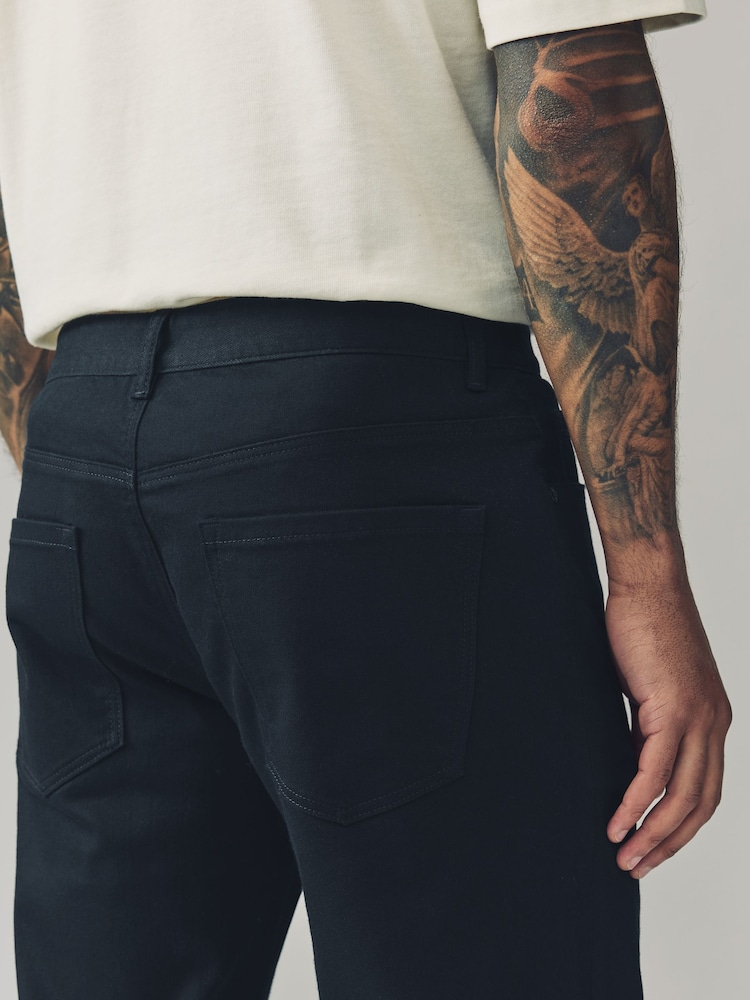 Navy Straight Fit Forever Colour Classic Stretch Jeans - Image 5 of 9