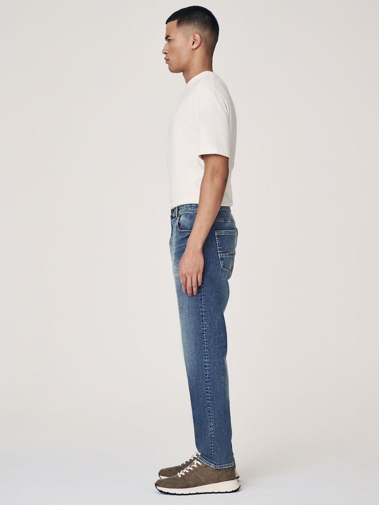 Blue Mid Tint Slim Fit Authentic Stretch Denim Jeans - Image 4 of 9