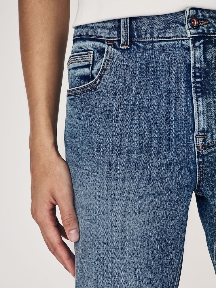 Blue Mid Tint Slim Fit Authentic Stretch Denim Jeans - Image 5 of 9