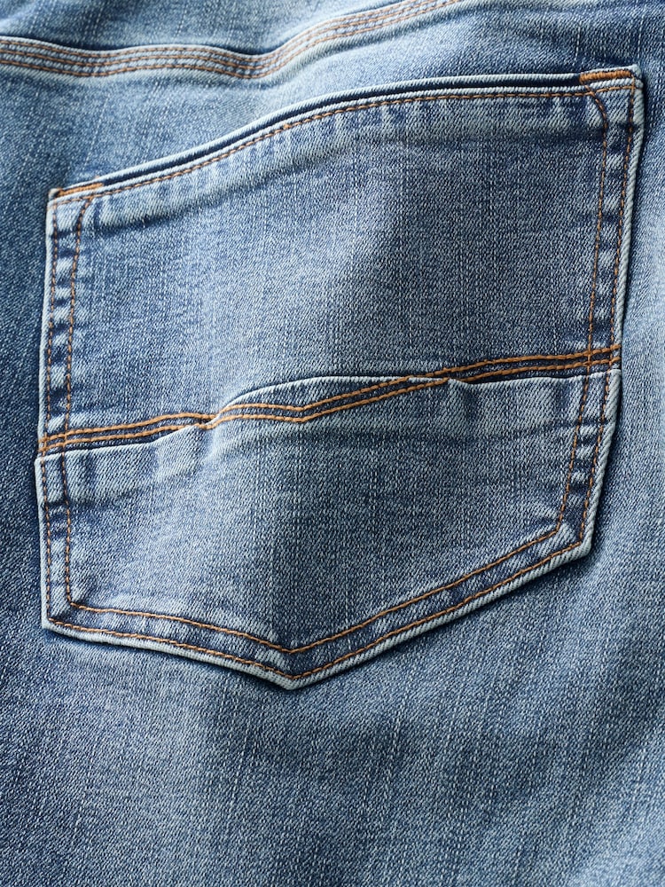 Blue Mid Tint Slim Fit Authentic Stretch Denim Jeans - Image 9 of 9
