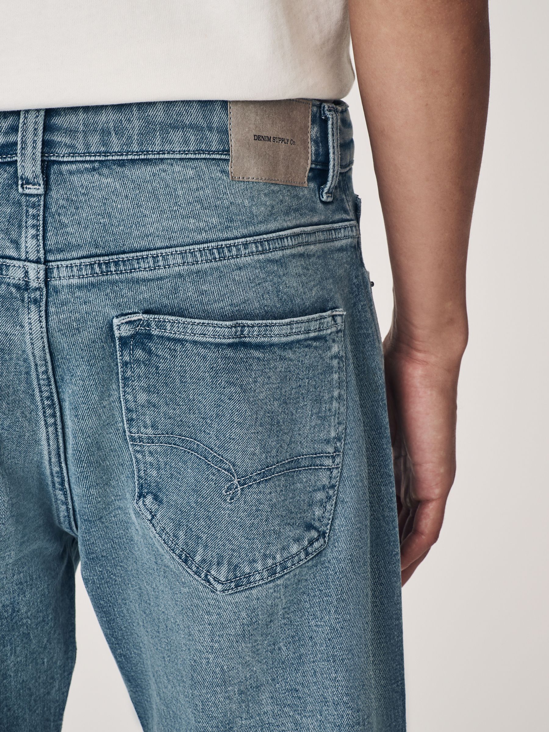 Buy Blue Slate Regular Tapered Fit Vintage Wash Denim Jeans from