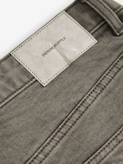 Olive Green Straight Fit Vintage Wash Denim Jeans - Image 10 of 12