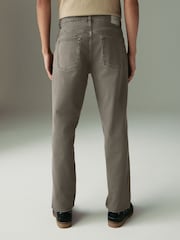 Olive Green Straight Fit Vintage Wash Denim Jeans - Image 6 of 12