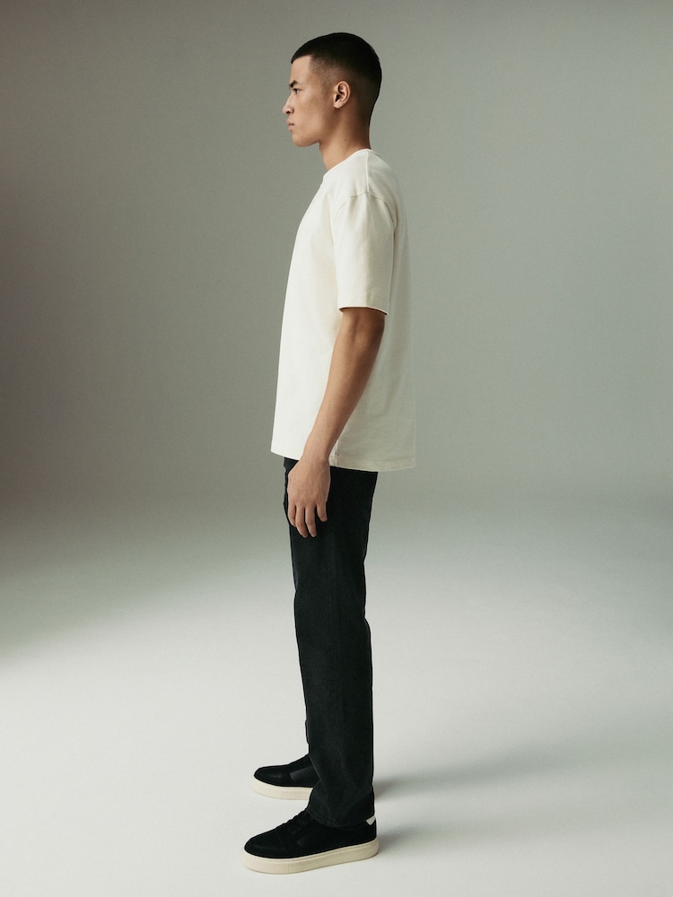 Black Straight Fit Lightweight Motion Flex Denim Jeans - Image 4 of 11