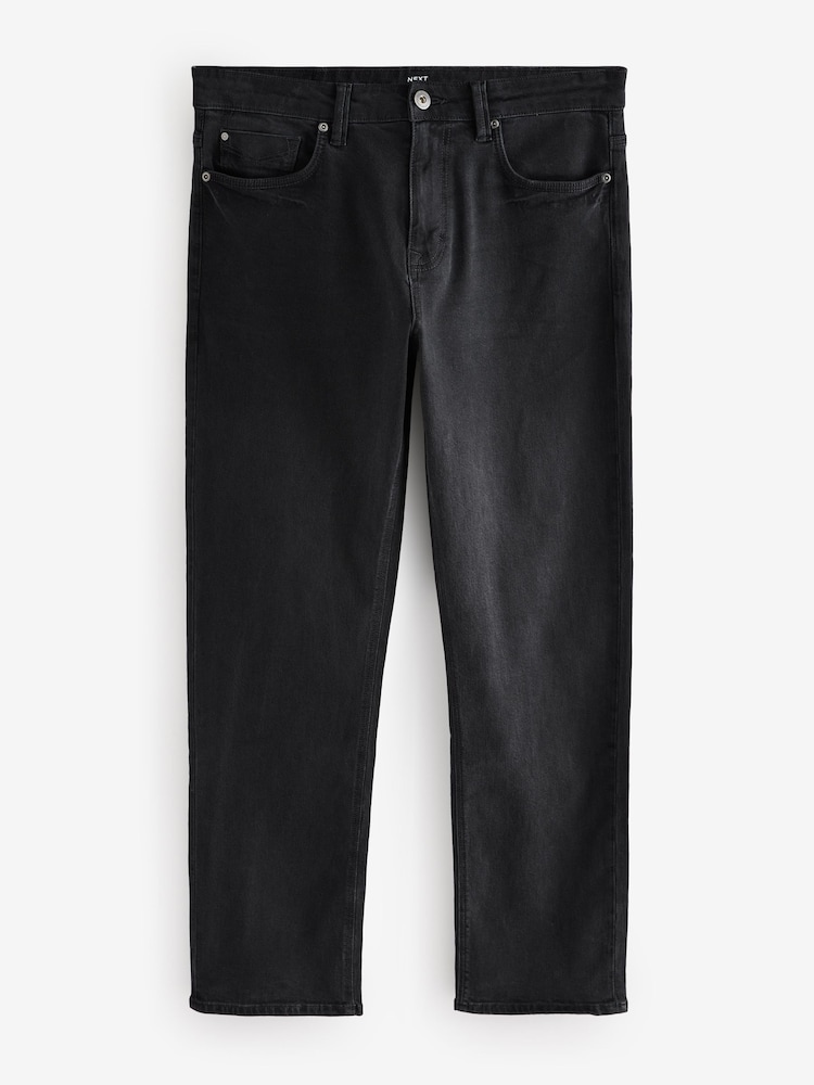 Black Straight Fit Lightweight Motion Flex Denim Jeans - Image 7 of 11