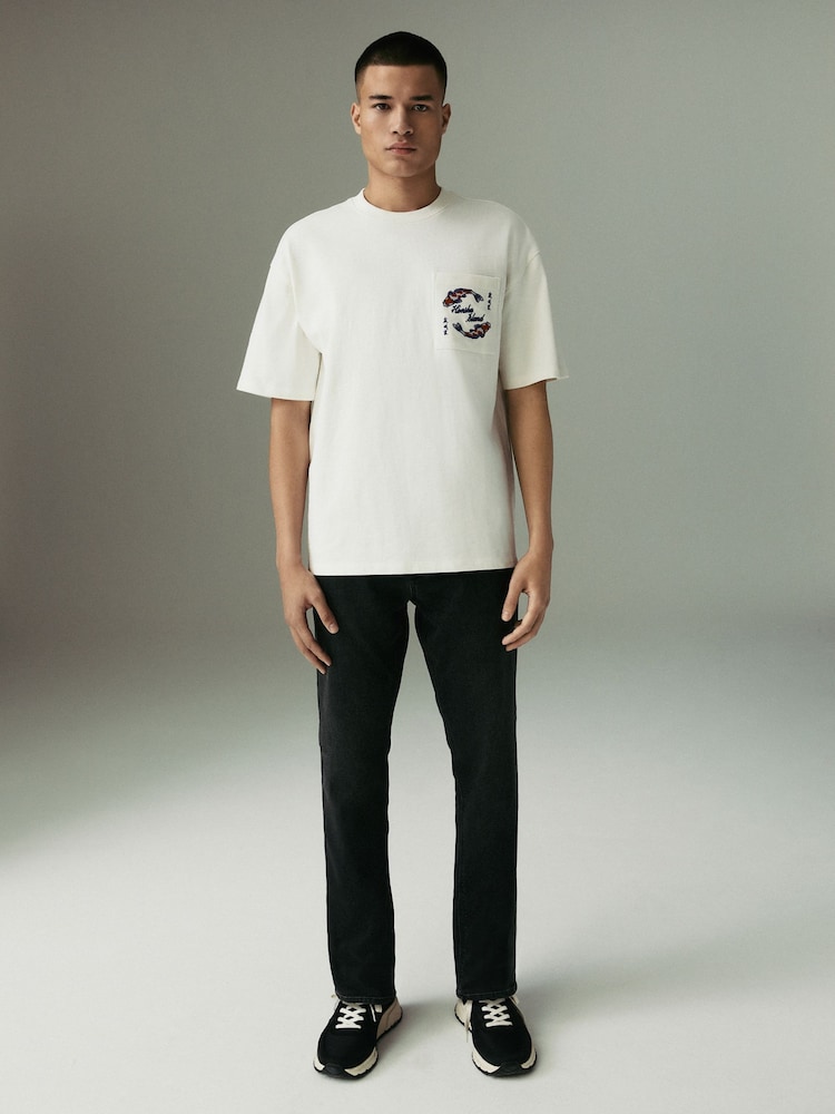 Washed Black Slim Fit Comfort Stretch Jeans - Image 2 of 12