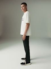Washed Black Slim Fit Comfort Stretch Jeans - Image 4 of 12