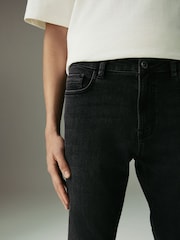 Washed Black Slim Fit Comfort Stretch Jeans - Image 5 of 12