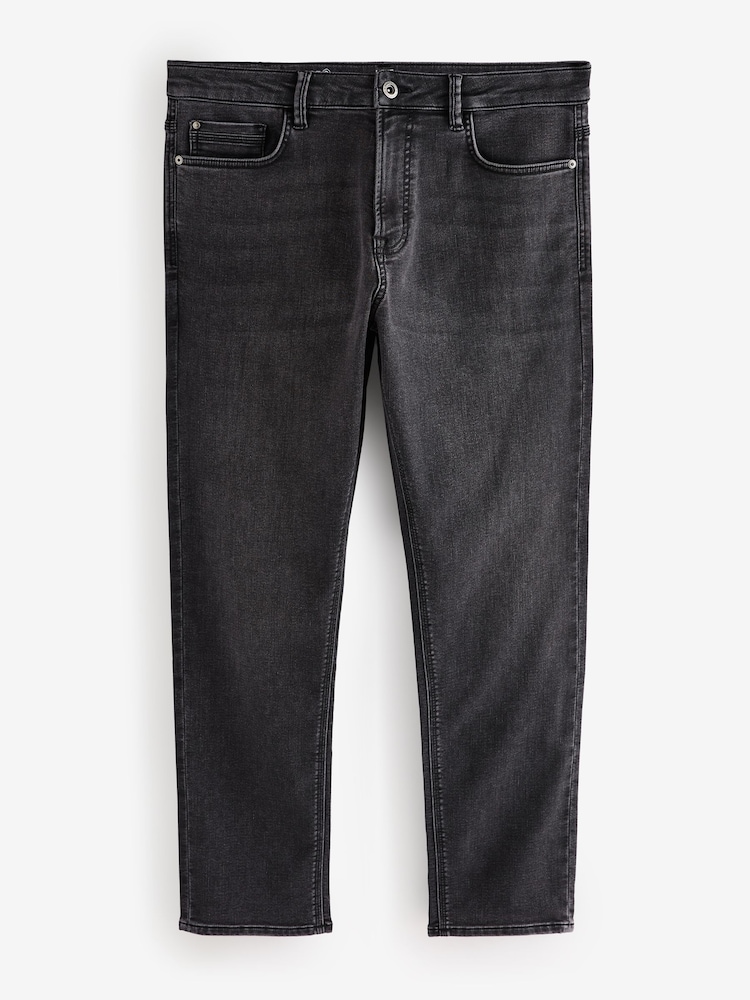 Washed Black Slim Fit Comfort Stretch Jeans - Image 8 of 12