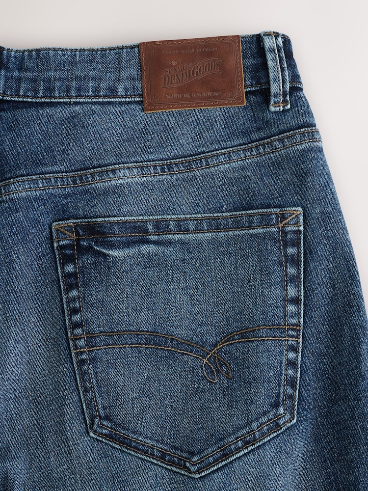 Mid Blue Slim Fit Signature Japanese Selvedge Denim Jeans - Image 12 of 12