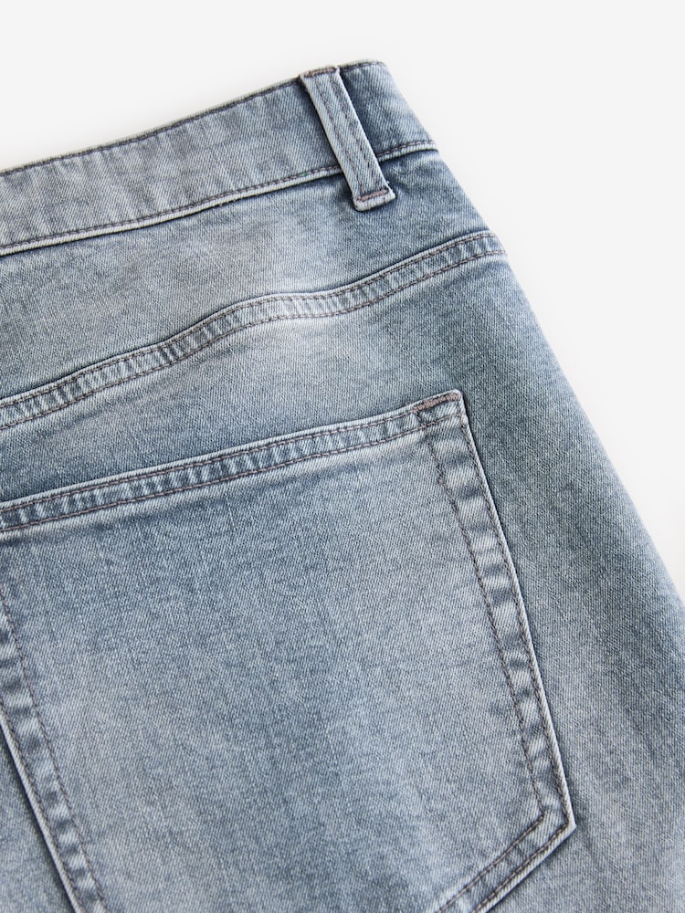 Blue Grey Straight Fit Classic Stretch Jeans - Image 10 of 12