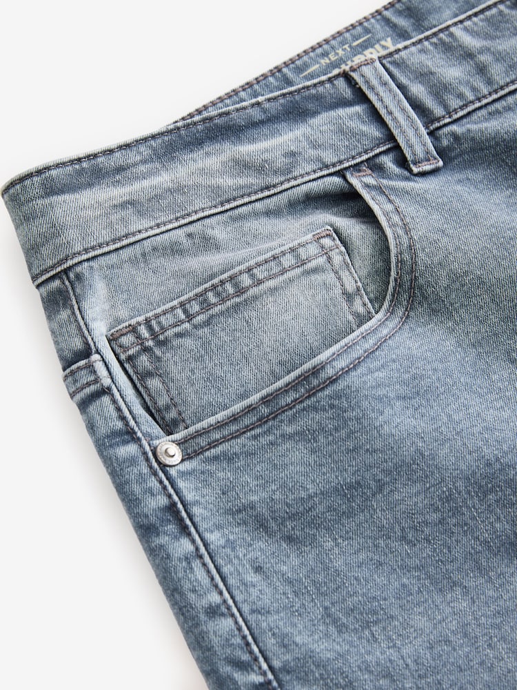 Blue Grey Straight Fit Classic Stretch Jeans - Image 11 of 12