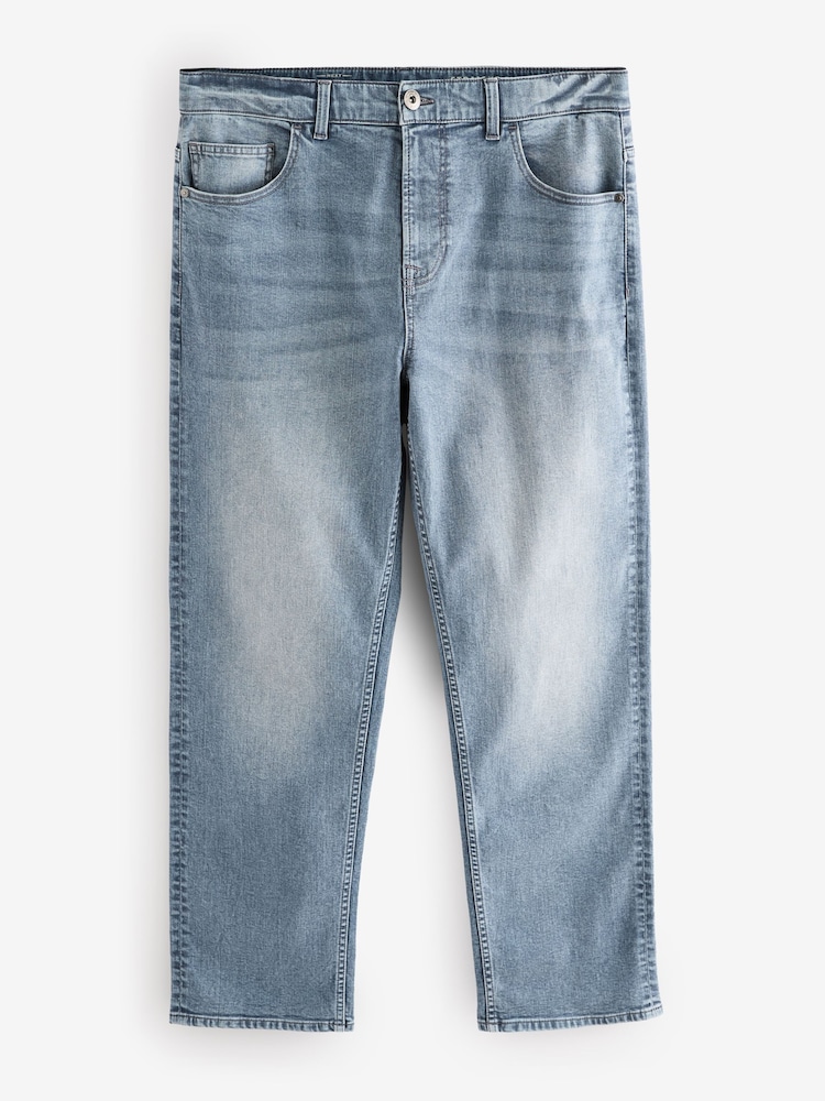Blue Grey Straight Fit Classic Stretch Jeans - Image 8 of 12