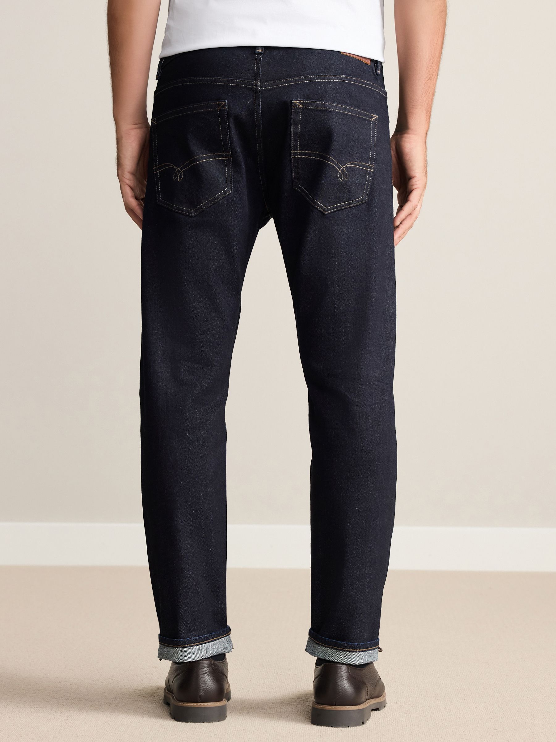 Buy Blue Indigo Rinse Slim Fit Signature Selvedge Denim Jeans from