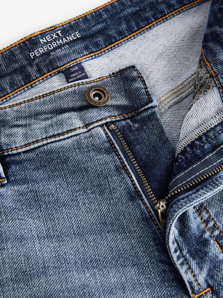 Blue Light Vintage Slim Fit Comfort Stretch Jeans - Image 8 of 10