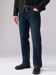 Ink Blue Straight Fit Signature Belted Jeans - Image 1 of 12