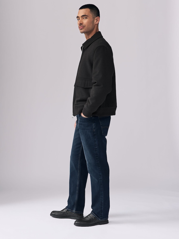 Ink Blue Straight Fit Signature Belted Jeans - Image 3 of 12