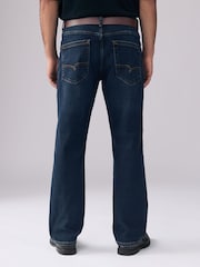 Ink Blue Straight Fit Signature Belted Jeans - Image 4 of 12