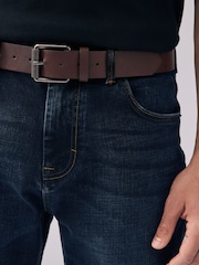 Ink Blue Straight Fit Signature Belted Jeans - Image 5 of 12